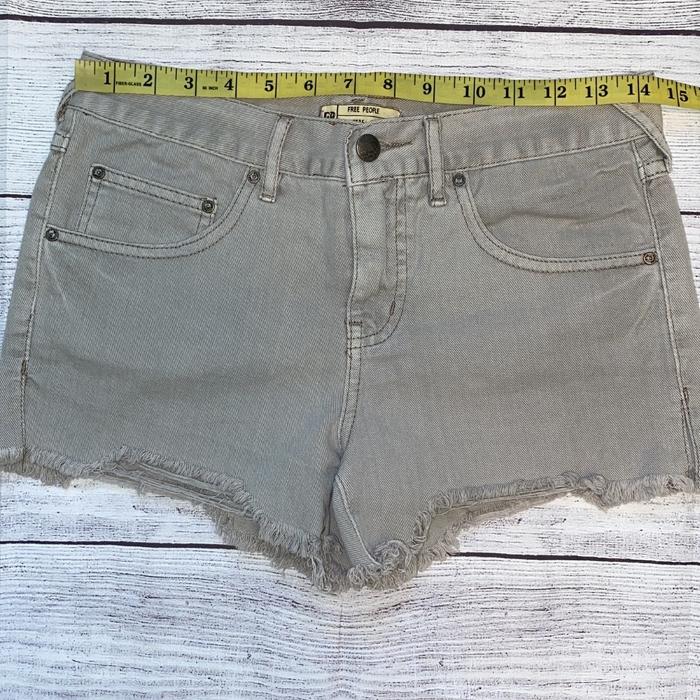 Free People Gray Denim Shorts - Picture 8 of 10